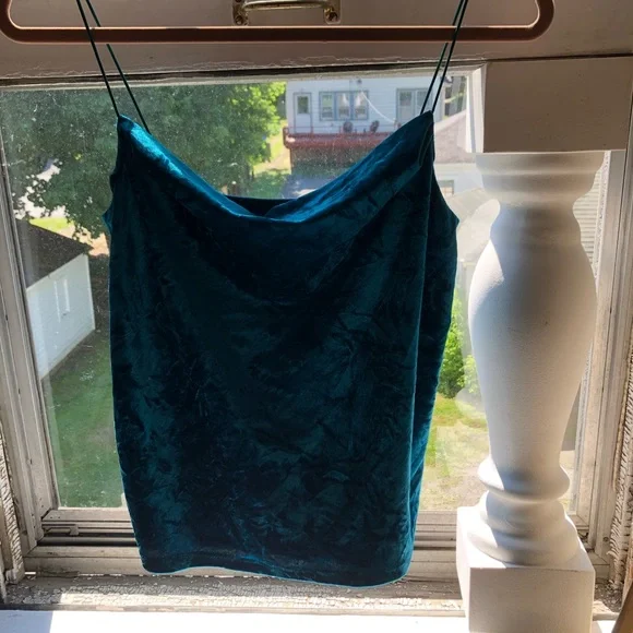 OPENING CEREMONY CRUSHED VELVET CAMI - Picture 4 of 5